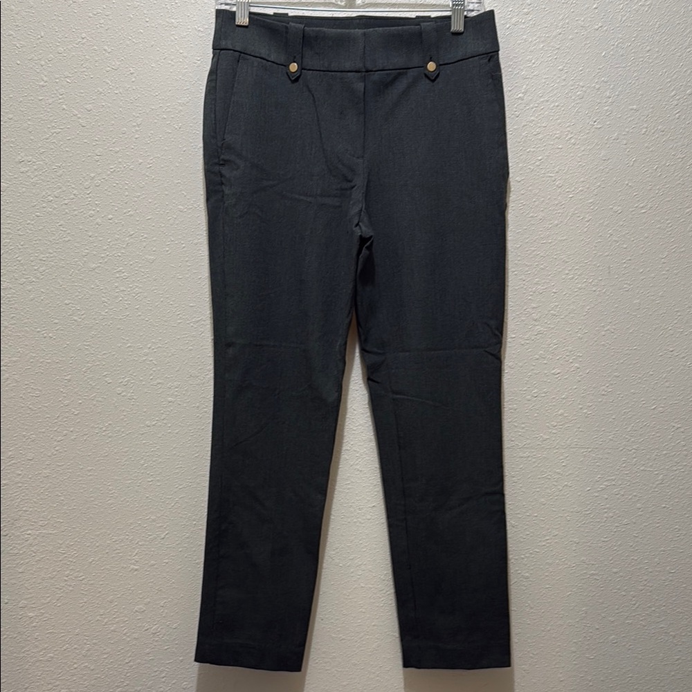 Dark Grey Dress Pants with Tailored Fit and Full Length